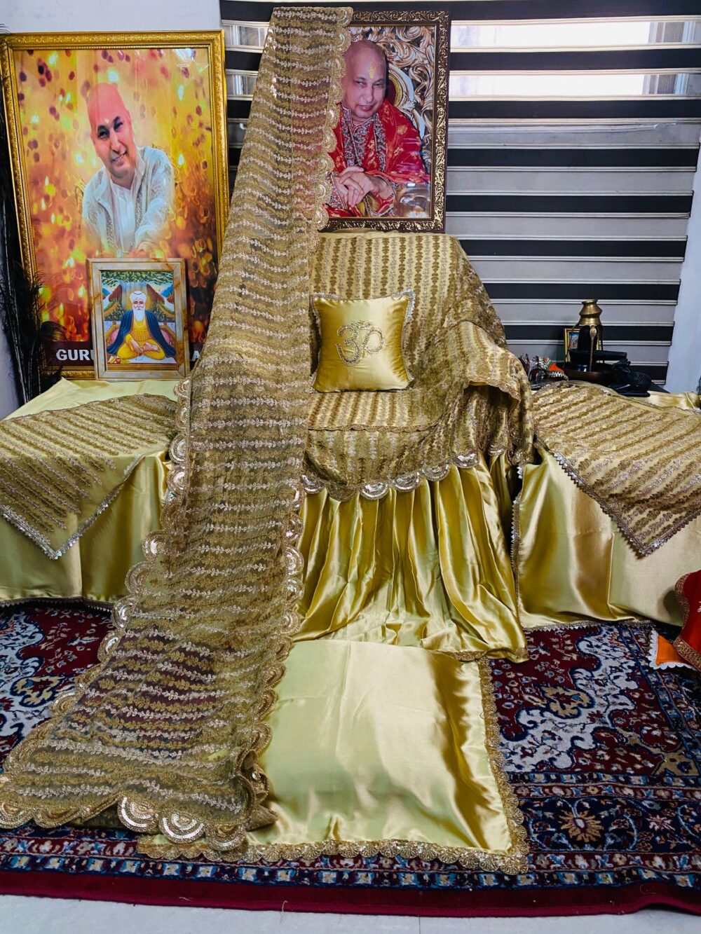 Golden Net and Satin Guruji Chola